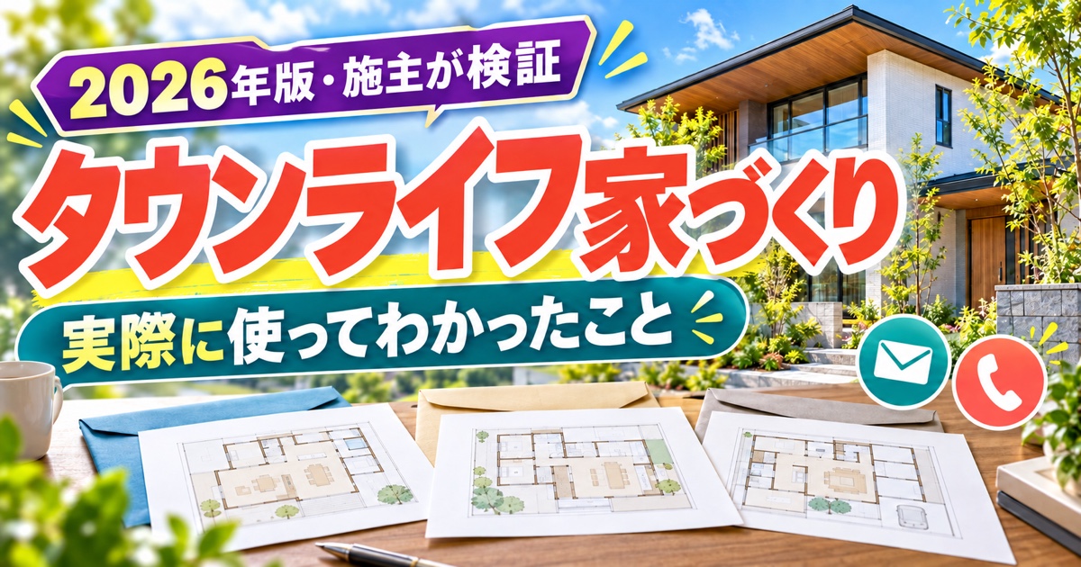 タウンライフ家づくりを実際に使ってわかったことを施主が検証