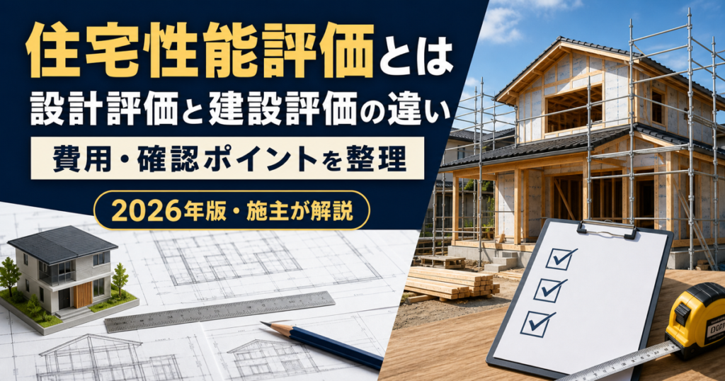 住宅性能評価の設計評価と建設評価の違い・費用・確認ポイント