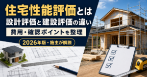 住宅性能評価の設計評価と建設評価の違い・費用・確認ポイント