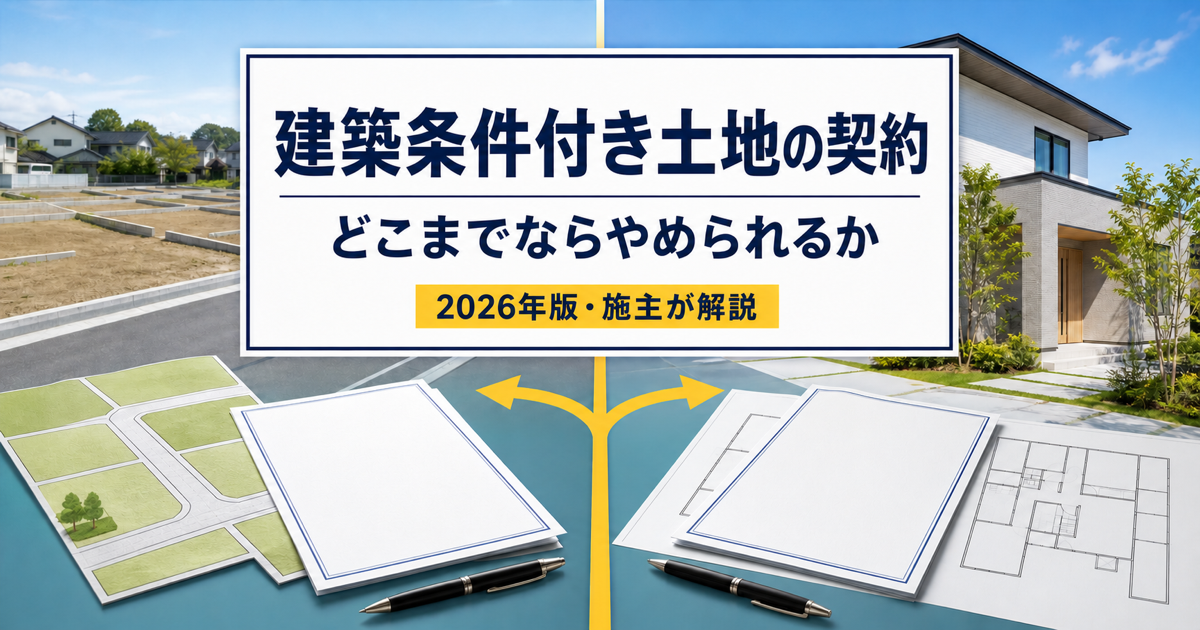 建築条件付き土地の二つの契約と引き返せる境目を解説