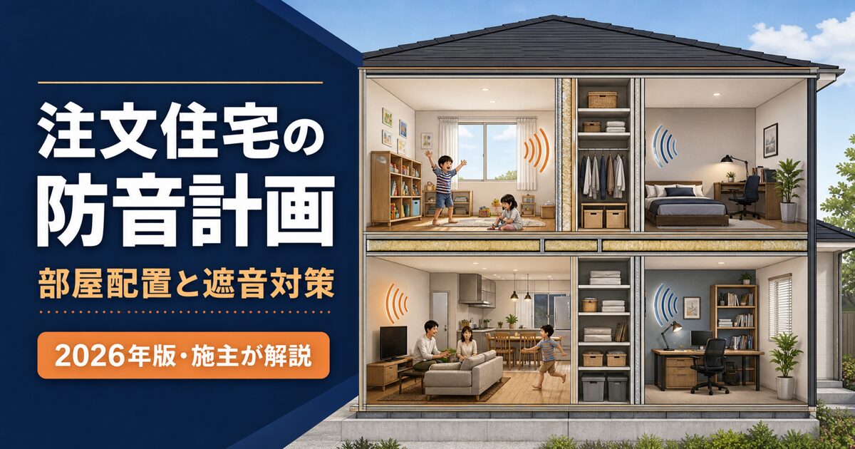 注文住宅の防音計画｜部屋配置と遮音対策を施主が解説