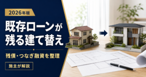 既存住宅ローンの残債とつなぎ融資を整理する建て替え記事
