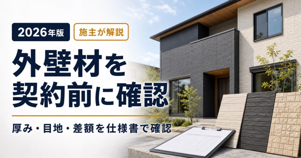 注文住宅の外壁材を契約前に確認する手順、厚み・目地・差額を施主が解説