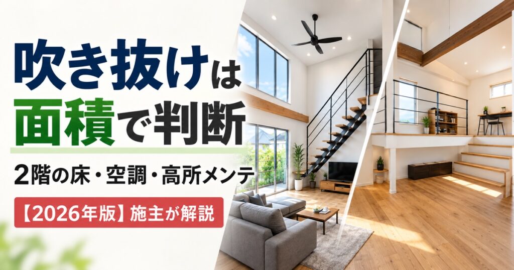 吹き抜けは面積で判断｜2階の床・空調・高所メンテ