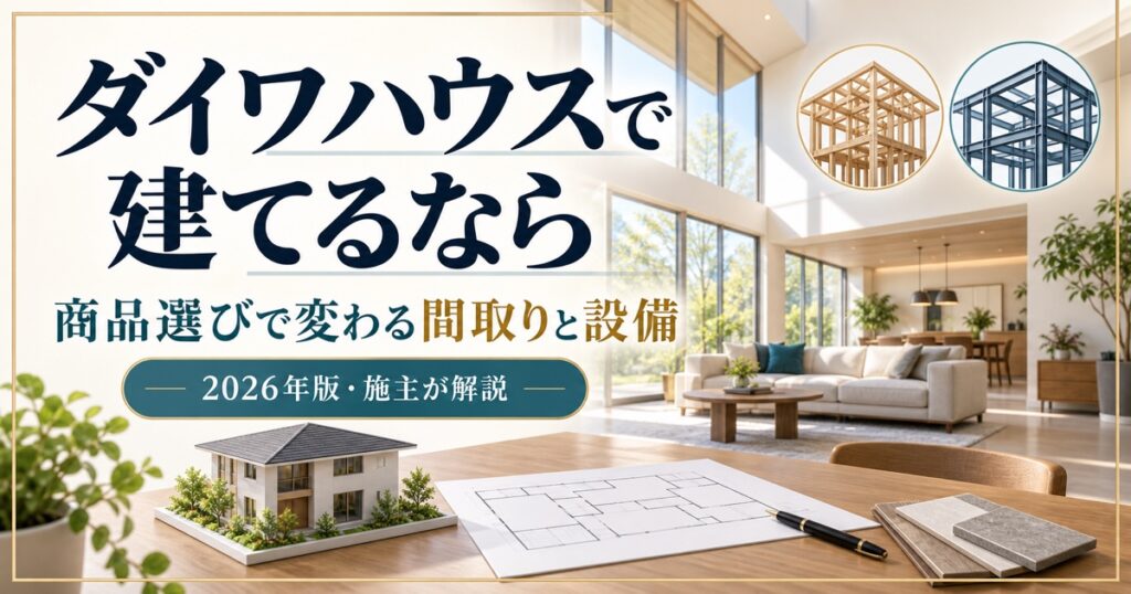 ダイワハウスの商品選びで変わる間取りと設備を施主が解説
