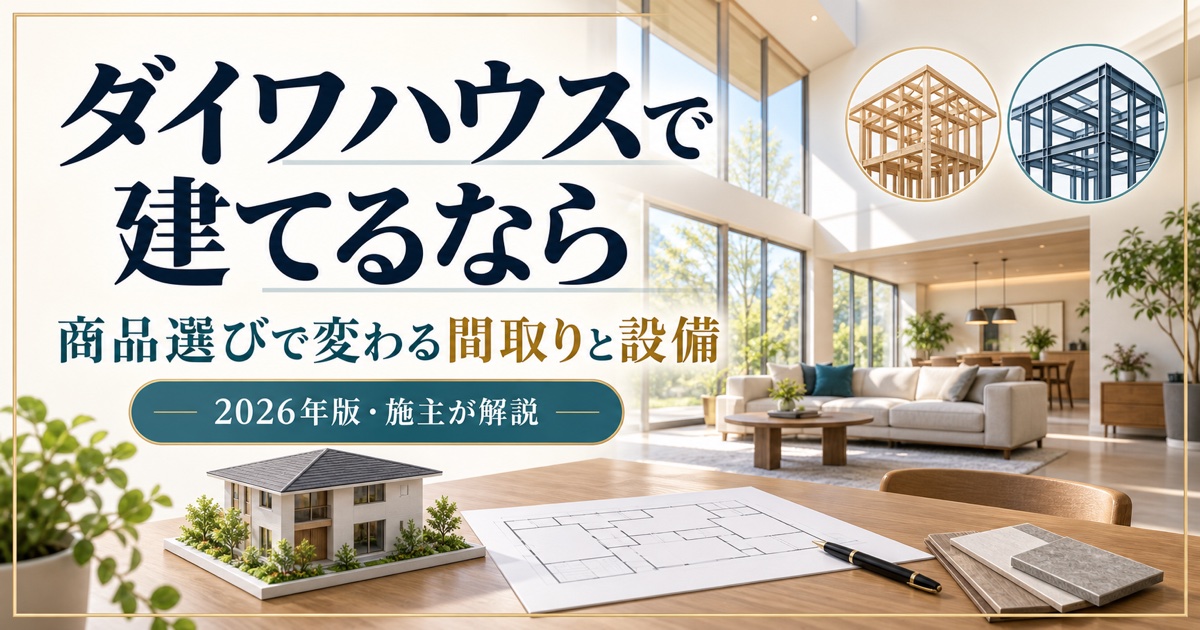 ダイワハウスの商品選びで変わる間取りと設備を施主が解説