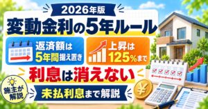変動金利の5年ルールと125％ルール、未払利息の解説