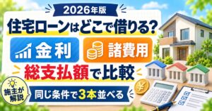 住宅ローンを金利と諸費用の総支払額で比較する方法